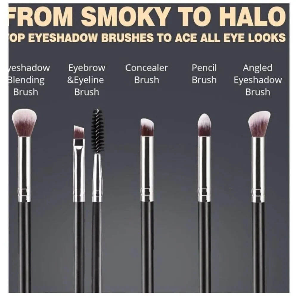 New in Box! Beakey Advanced Glam Blend Makeup 10 Brush Set w/ 2 Blending Sponges